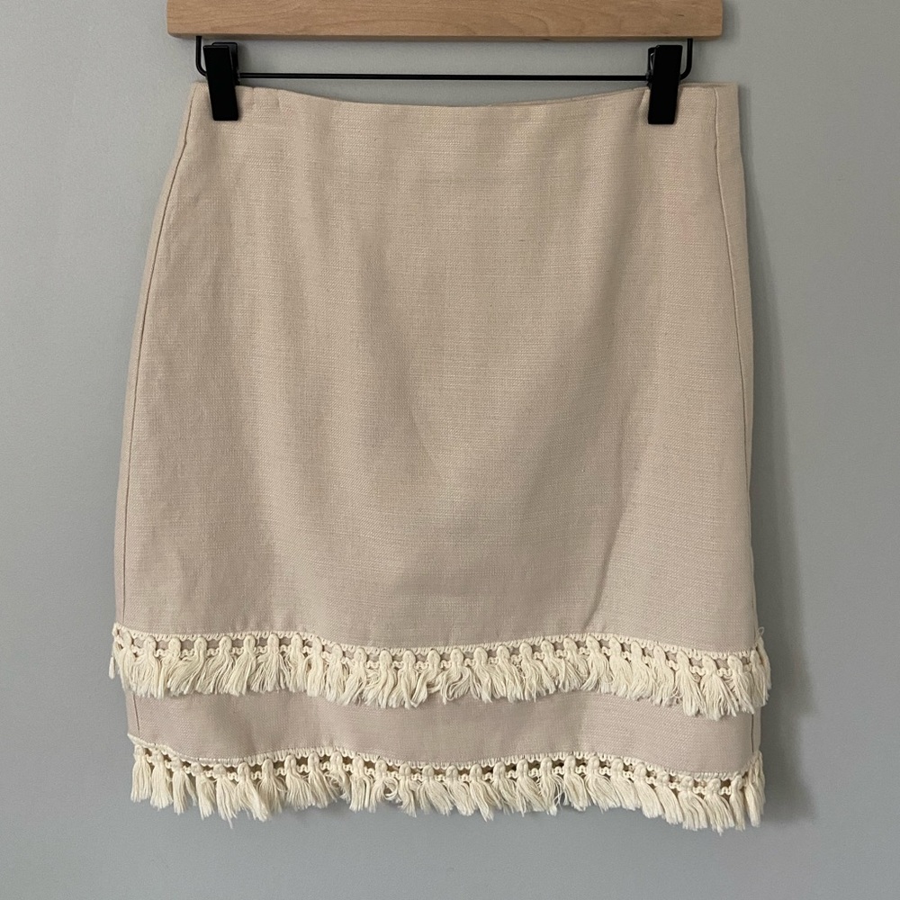 Loft Linen Tassel Skirt